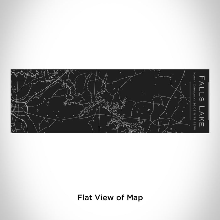 Rendered View of Falls Lake North Carolina Map Engraving on 10oz Stainless Steel Insulated Cup with Sliding Lid in Black