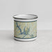 Front View Custom Falls Lake North Carolina Map Enamel Mug in Woodblock