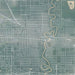 Fargo North Dakota Map Print in Afternoon Style Zoomed In Close Up Showing Details