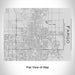 Rendered View of Fargo North Dakota Map Engraving on 20oz Stainless Steel Insulated Bottle with Bamboo Top