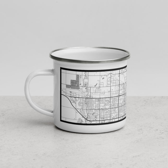 Left View Custom Fargo North Dakota Map Enamel Mug in Classic