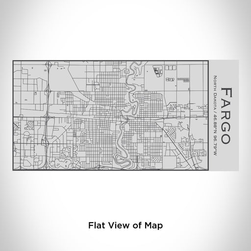 Rendered View of Fargo North Dakota Map Engraving on 17oz Stainless Steel Insulated Cola Bottle