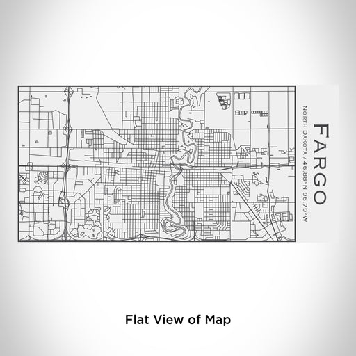 Rendered View of Fargo North Dakota Map Engraving on 17oz Stainless Steel Insulated Cola Bottle in White