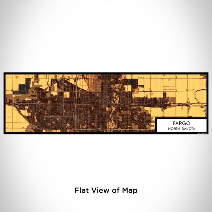 Flat View of Map Custom Fargo North Dakota Map Enamel Mug in Ember