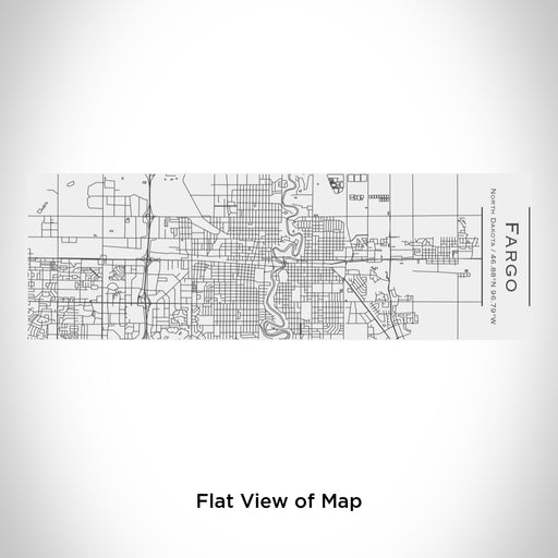 Rendered View of Fargo North Dakota Map Engraving on 10oz Stainless Steel Insulated Cup with Sliding Lid in White