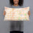 Person holding 20x12 Custom Fargo North Dakota Map Throw Pillow in Watercolor