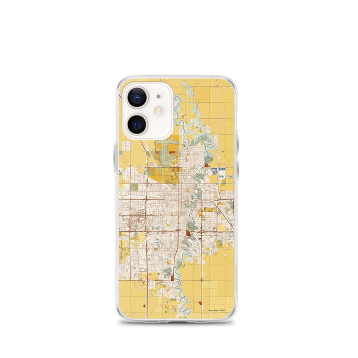 Custom Fargo North Dakota Map iPhone 12 mini Phone Case in Woodblock
