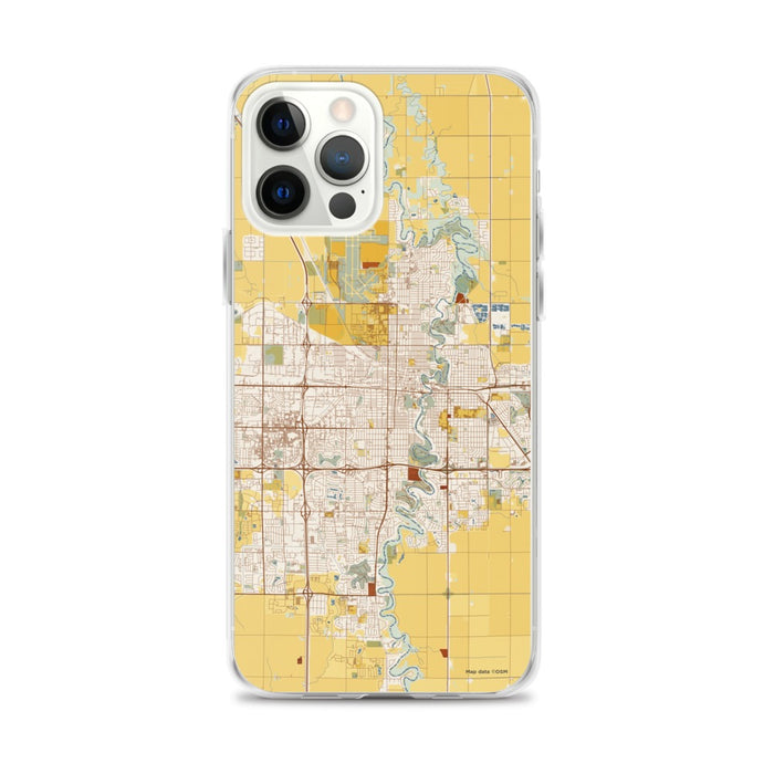 Custom Fargo North Dakota Map iPhone 12 Pro Max Phone Case in Woodblock