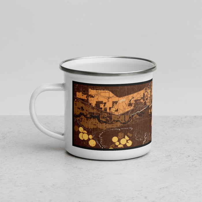 Left View Custom Farmington New Mexico Map Enamel Mug in Ember