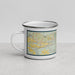 Left View Custom Farmington New Mexico Map Enamel Mug in Woodblock