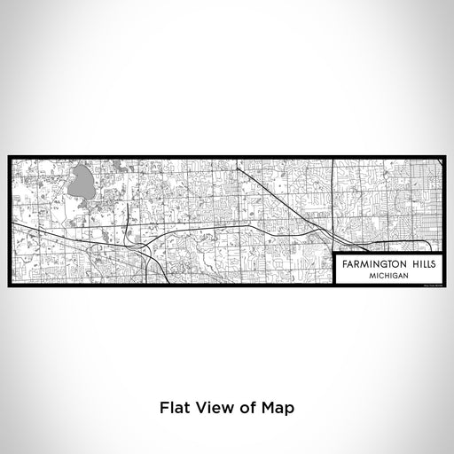 Flat View of Map Custom Farmington Hills Michigan Map Enamel Mug in Classic