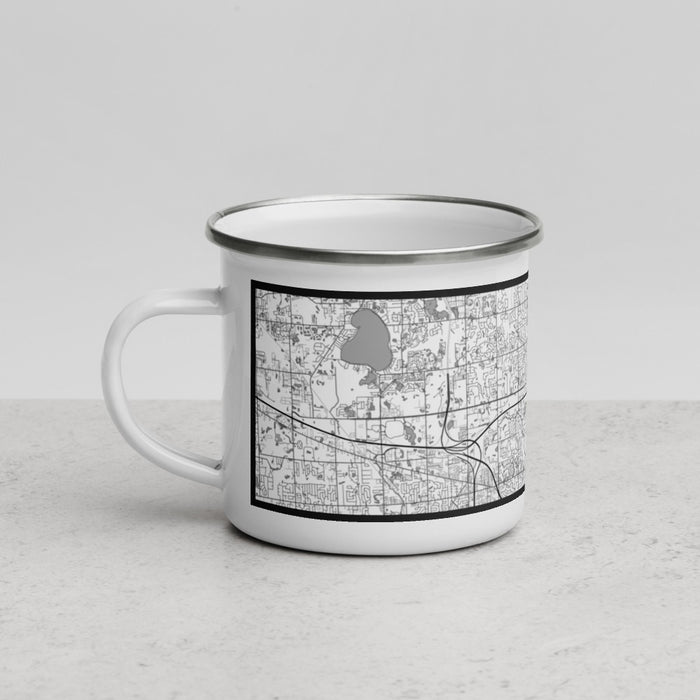 Left View Custom Farmington Hills Michigan Map Enamel Mug in Classic