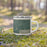 Right View Custom Fayetteville Arkansas Map Enamel Mug in Afternoon on Grass With Trees in Background