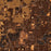 Fayetteville Arkansas Map Print in Ember Style Zoomed In Close Up Showing Details