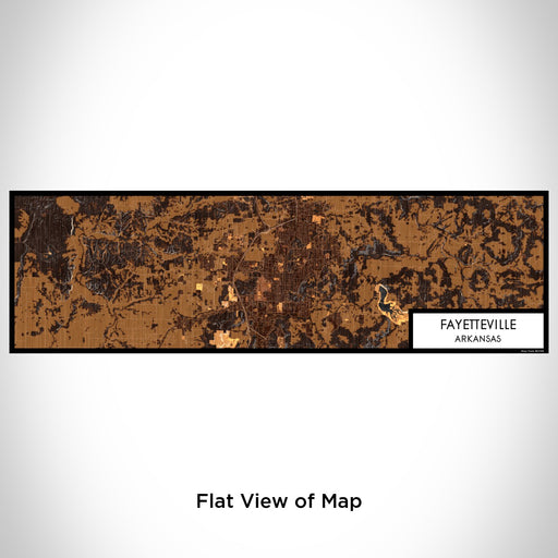 Flat View of Map Custom Fayetteville Arkansas Map Enamel Mug in Ember