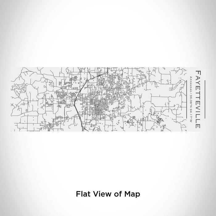 Rendered View of Fayetteville Arkansas Map Engraving on 10oz Stainless Steel Insulated Cup with Sliding Lid in White
