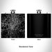 Rendered View of Fayetteville Arkansas Map Engraving on 6oz Stainless Steel Flask in Black