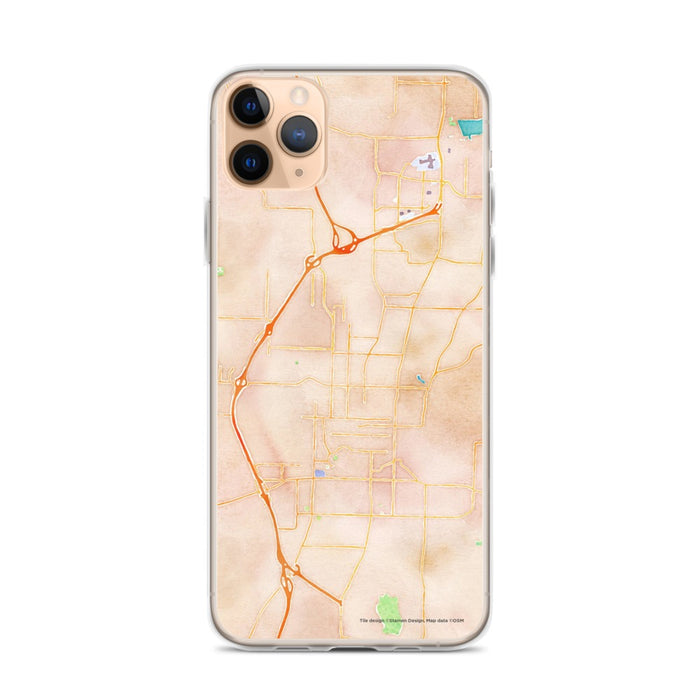 Custom Fayetteville Arkansas Map Phone Case in Watercolor