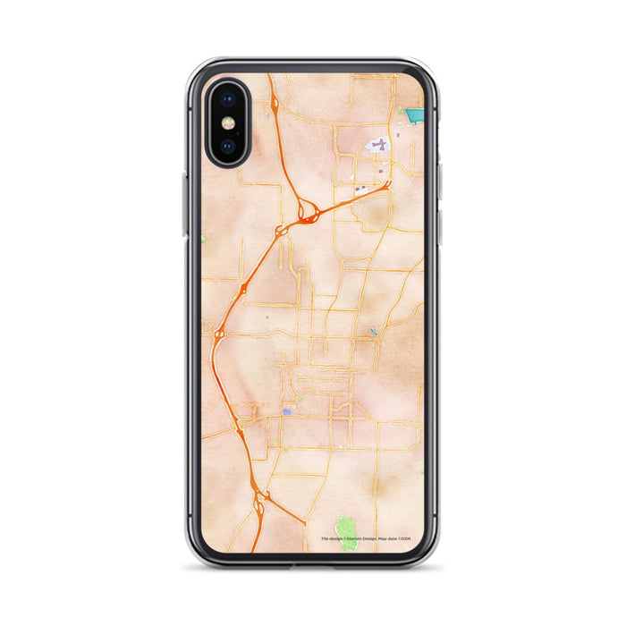 Custom Fayetteville Arkansas Map Phone Case in Watercolor