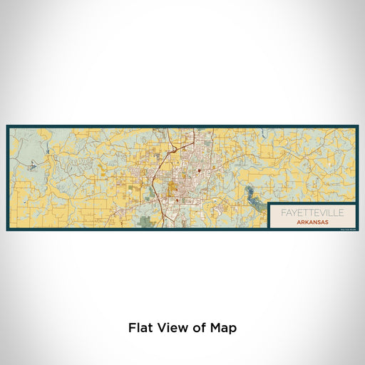 Flat View of Map Custom Fayetteville Arkansas Map Enamel Mug in Woodblock