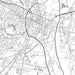 Fayetteville North Carolina Map Print in Classic Style Zoomed In Close Up Showing Details
