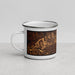 Left View Custom Fayetteville North Carolina Map Enamel Mug in Ember
