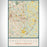 Fayetteville North Carolina Map Print Portrait Orientation in Woodblock Style With Shaded Background