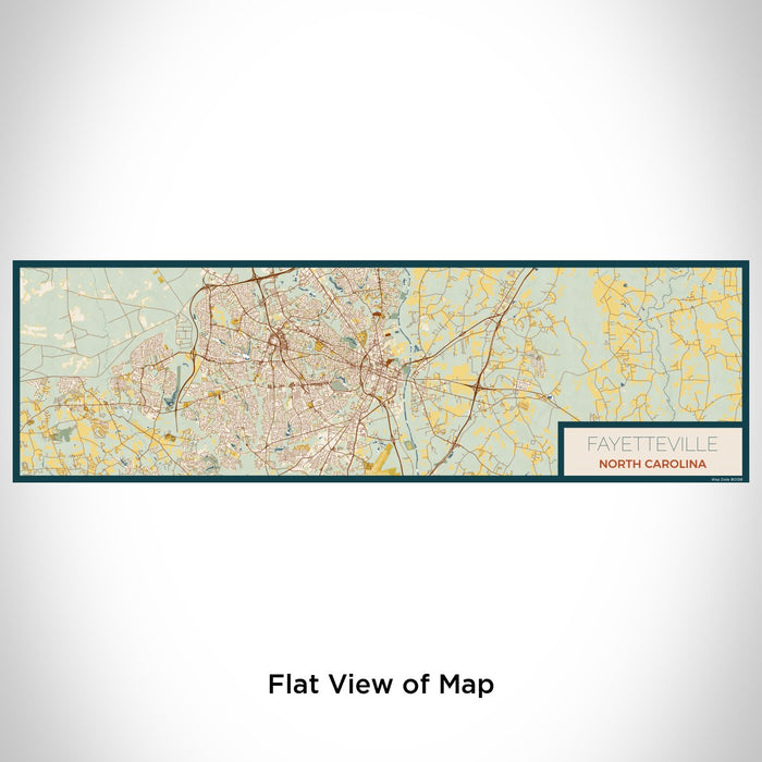 Flat View of Map Custom Fayetteville North Carolina Map Enamel Mug in Woodblock