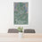 24x36 Fayetteville West Virginia Map Print Portrait Orientation in Afternoon Style Behind 2 Chairs Table and Potted Plant