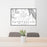 24x36 Fayetteville West Virginia Map Print Lanscape Orientation in Classic Style Behind 2 Chairs Table and Potted Plant
