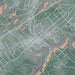 Fayetteville West Virginia Map Print in Afternoon Style Zoomed In Close Up Showing Details