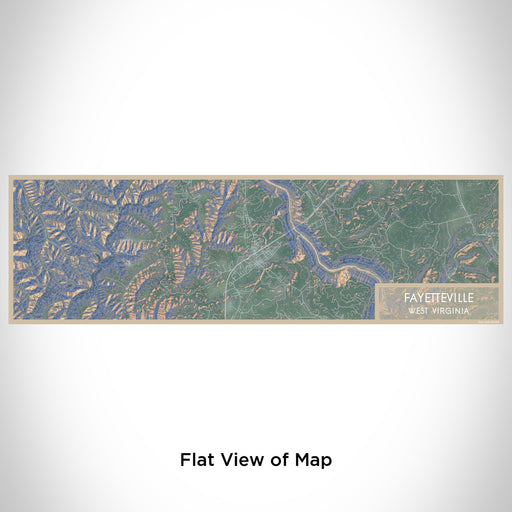 Flat View of Map Custom Fayetteville West Virginia Map Enamel Mug in Afternoon
