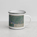 Right View Custom Fayetteville West Virginia Map Enamel Mug in Afternoon