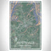 Fayetteville West Virginia Map Print Portrait Orientation in Afternoon Style With Shaded Background
