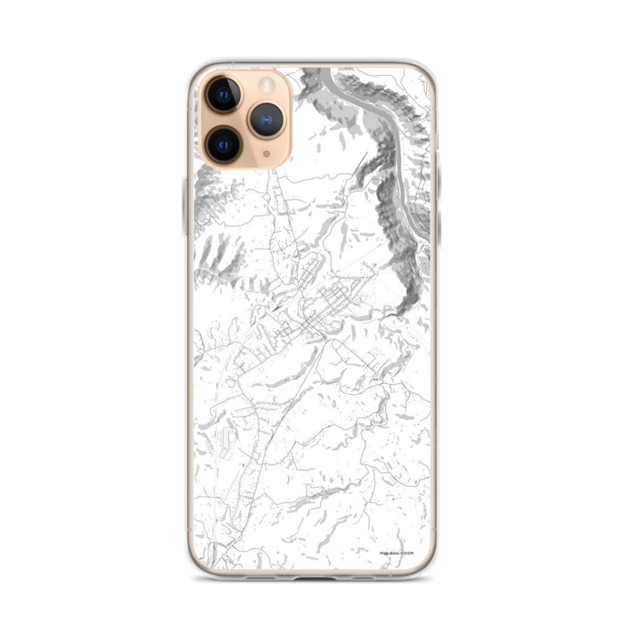 Custom iPhone 11 Pro Max Fayetteville West Virginia Map Phone Case in Classic