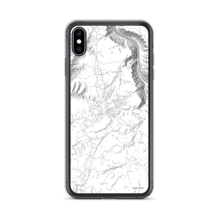 Custom iPhone XS Max Fayetteville West Virginia Map Phone Case in Classic