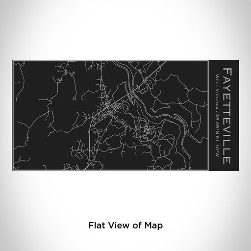 Rendered View of Fayetteville West Virginia Map Engraving on 17oz Stainless Steel Insulated Cola Bottle in Black