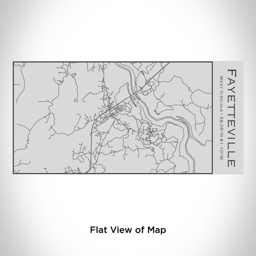 Rendered View of Fayetteville West Virginia Map Engraving on 17oz Stainless Steel Insulated Cola Bottle