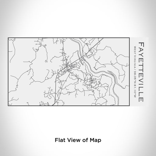 Rendered View of Fayetteville West Virginia Map Engraving on 17oz Stainless Steel Insulated Cola Bottle in White