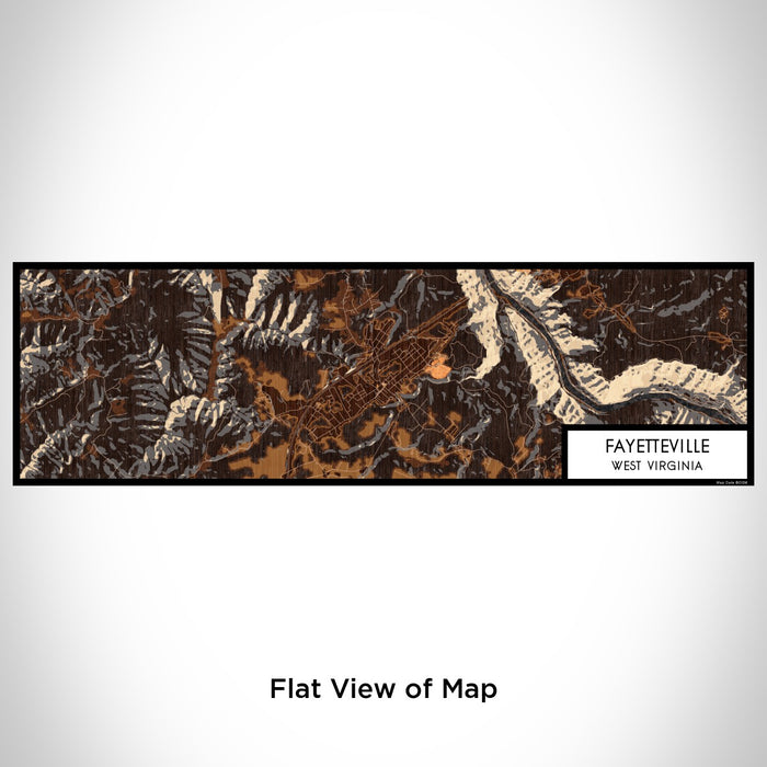Flat View of Map Custom Fayetteville West Virginia Map Enamel Mug in Ember