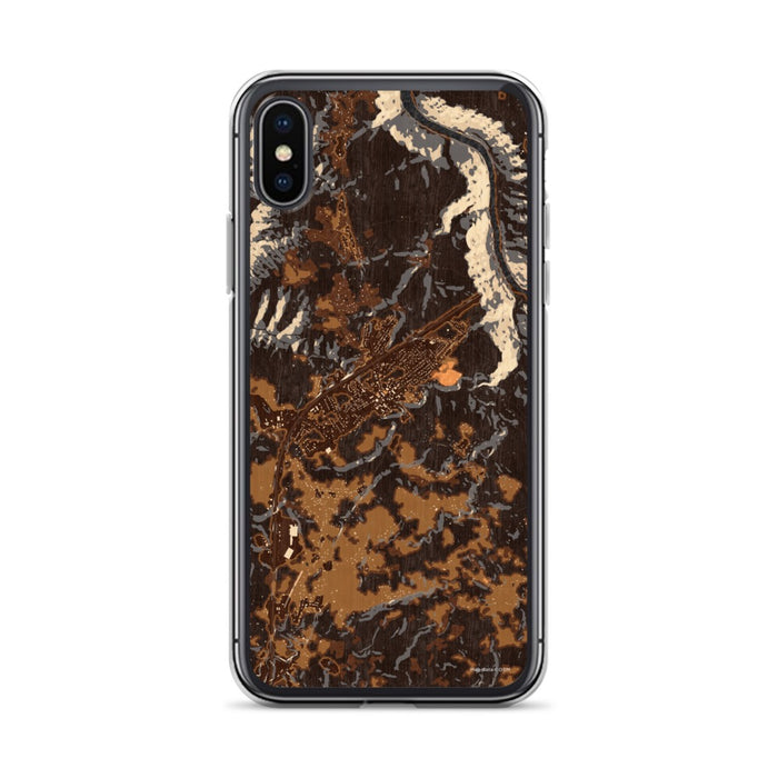 Custom iPhone X/XS Fayetteville West Virginia Map Phone Case in Ember