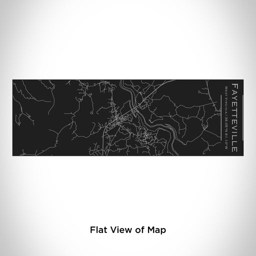 Rendered View of Fayetteville West Virginia Map Engraving on 10oz Stainless Steel Insulated Cup with Sliding Lid in Black
