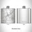 Rendered View of Fayetteville West Virginia Map Engraving on 6oz Stainless Steel Flask