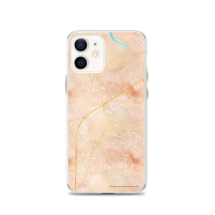 Custom iPhone 12 Fayetteville West Virginia Map Phone Case in Watercolor
