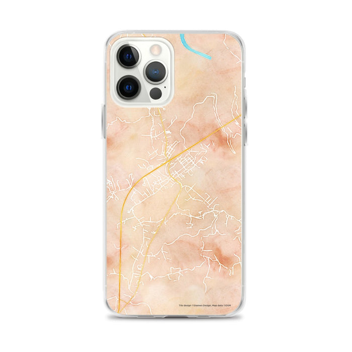 Custom iPhone 12 Pro Max Fayetteville West Virginia Map Phone Case in Watercolor
