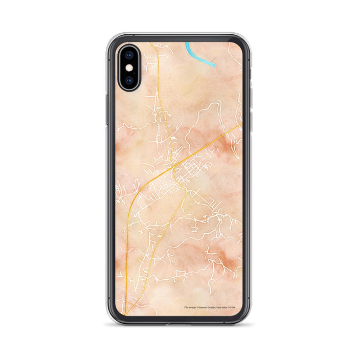 Custom iPhone XS Max Fayetteville West Virginia Map Phone Case in Watercolor