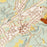Fayetteville West Virginia Map Print in Woodblock Style Zoomed In Close Up Showing Details