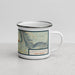 Right View Custom Fayetteville West Virginia Map Enamel Mug in Woodblock