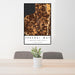 24x36 Federal Way Washington Map Print Portrait Orientation in Ember Style Behind 2 Chairs Table and Potted Plant