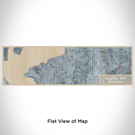 Flat View of Map Custom Federal Way Washington Map Enamel Mug in Afternoon
